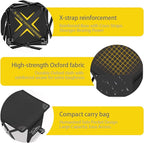 HASIKA Collapsible Stool Foot Rest 2 Pack Folding Stool Portable Outdoor Ottoman 400lbs Strong Support Camping Stool for Travel Gardening Fishing Hiking BBQ