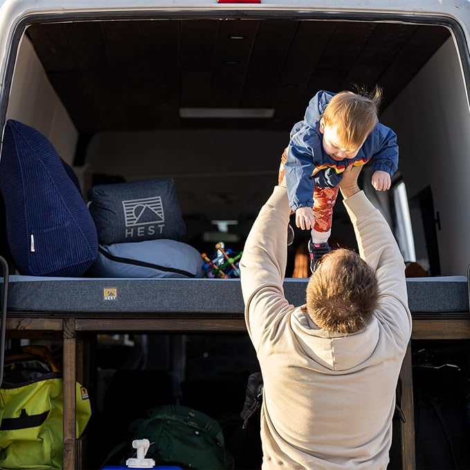 HEST Dually - Portable Camping Mattress, Enhanced Memory Foam, Double Mattress, Sleeps Two