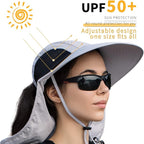 Sun Hat for Men Women with Neck Flap,UPF 50+ UV Protective Hiking Fishing Hats,Wide Brim Sun Hat for Women&Men