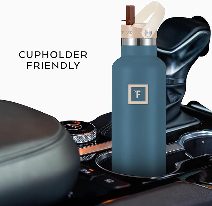 IRON °FLASK Camping & Hiking Hydration Canteens - Narrow Straw Lid & Boot - Leak Proof Vacuum Insulated Stainless Steel - Hot & Cold Double Walled Sports Water Bottle - Dream Sunset, 24 Oz