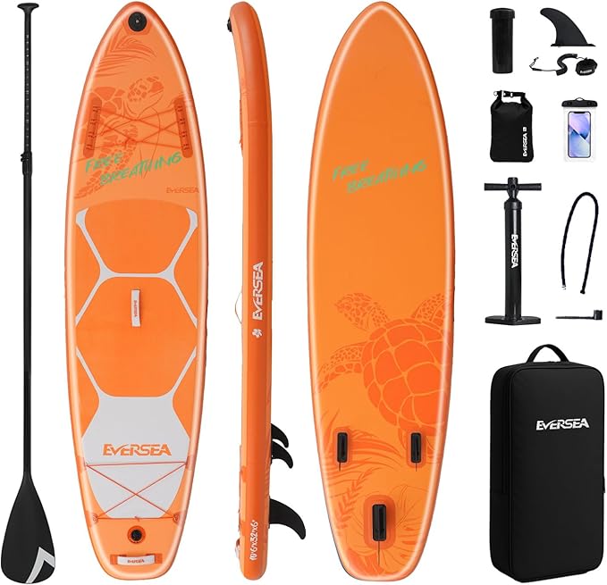 Inflatable Stand-Up Paddle Boards – Available 32"/33"/34" Widths Inflatable Paddle Board with SUP Accessories, Camera Mount, Basic All-Around SUP Board for All Skill Levels, Up to 450lbs