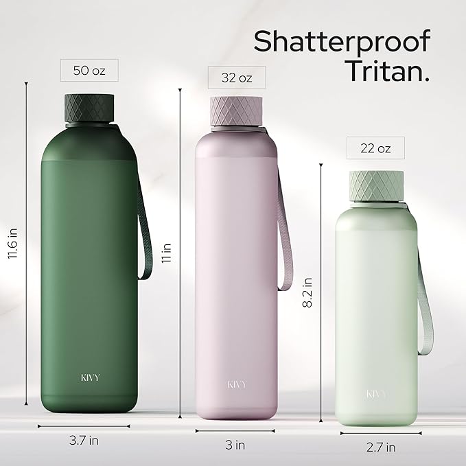 KIVY Tritan Water Bottle 2nd Generation (Light Blue, 50oz)