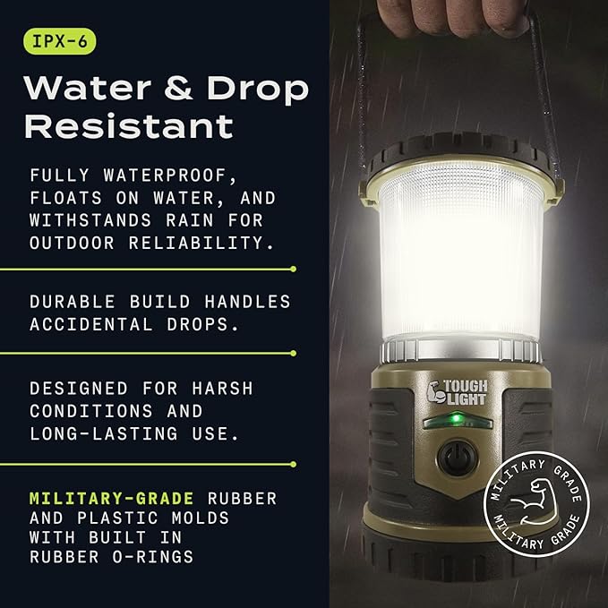 USB Rechargeable Camping Lantern, 400 Lumens LED Lantern, Hanging Tent Lamp, 6000mAh Power Bank, 200 Hour, 6 Modes, for Outdoors & Emergency