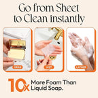 FOMIN - Antibacterial Paper Soap Sheets Tin for Traveling - (100 Sheets) Orange Portable Travel Hand Soap Sheets, Dissolvable Mini Camping Hand Soap for Hand Washing