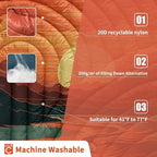 Camping Blanket,Lightweight Puffy Printed Camping Blanket Packable Outdoor Blanket for Camping,Traveling, Stadium, Hiking, Picnics