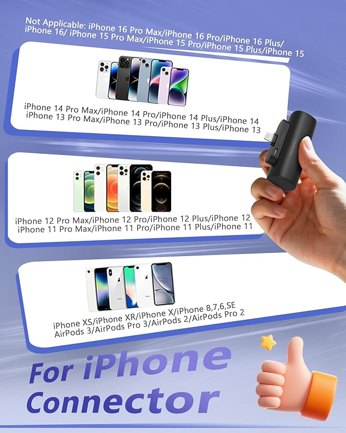 Miady 4-Pack Bulk 5000mAh + 10000mAh Portable Chargers