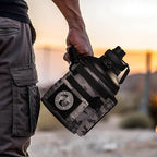 Combat Canteen - 64oz Insulated Water Bottle with Paracord Handle, Stainless Steel Water Jug with Rugged Pockets for Keys, Wallet & Phone - White Digital