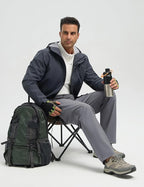 baleaf Men's Fleece Lined Hiking Cargo Pants Softshell Water Resistant Snow Thermal Pants Winter Insulate with Zipper Pocket