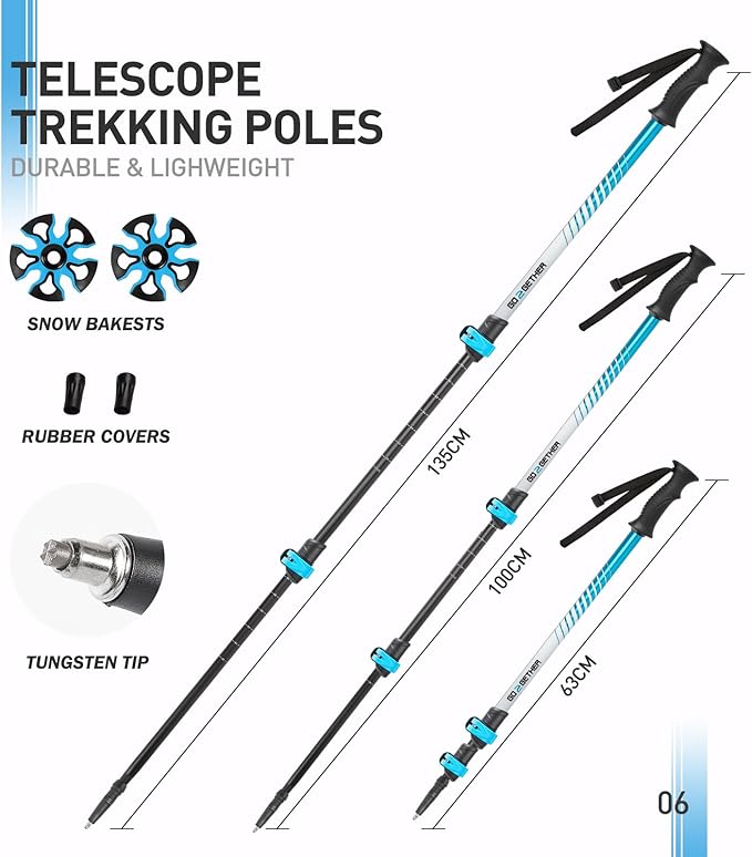 G2 21/25/30 Inches Light Weight Snowshoes for Women Men Youth, Set with Trekking Poles, Tote Bag, Gaiters,Special Fast Ratchet Binding, Orang/Blue/Red Available