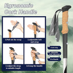 Hiking Poles, Ultra-Light Telescopic Trekking Poles,Portable Walking Sticks with Adjustable Height for Men and Women