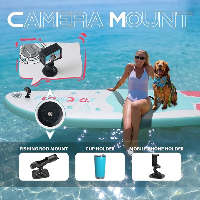 FunWater Inflatable Stand Up Paddle Board 10'/10'6"/11'/11'6" Paddle Board for Adults & Youth, Paddleboards Inflatable with Premium SUP Accessories, Wide Stable, Non-Slip Comfort Deck