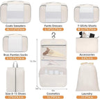 BAGAIL 6 Set/8 Set/10 Set Packing Cubes Various Sizes Packing Organizer for Travel Accessories Luggage Carry On Suitcase