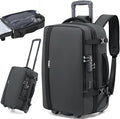 Fanwoli Vacuum Rolling Travel Backpack, Carry On Luggage with TSA Lock & Anti Theft Zipper, 70L Expandable Airback with Compression Pump, Waterproof Laptop Bag Ideal for Flight & Business