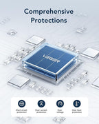 VEGER Portable Charger for iPhone Built in Cables and Wall Plug, 10000mah Slim Fast Charging USB C Power Bank, Travel Essential Battery Pack Compatible with iPhones, iPad, Samsung More Devices(White)