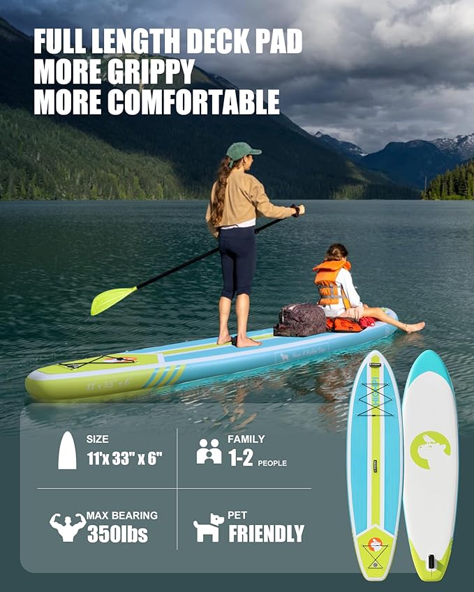 Highpi Inflatable Stand Up Paddle Board for Youth and Adults – Wide Sup with Premium Accessories, Blow Up Paddleboard for Surfing, Fishing, Yoga & More