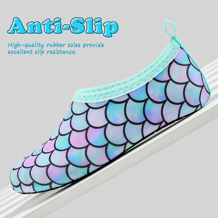 Deevike Kids Water Shoes Boys Grils Barefoot Quick Dry Aqua Socks Beach Shoes for Toddler Sports Swim Surf Outdoor Walking
