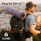 TOBTOS Inflatable Camping Pillow for Camping, Ultralight Backpacking Pillow, Ergonomic Support for Neck & Lumbar, Blow Up Air for Travel, Hiking, Outdoor (Orange)