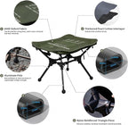 TENPLAY Portable Camping Stools for Adults Heavy Duty,Holds Up to 330lbs,18 Inch Oversized Folding Stools with All-in-One Seat & Carry Bag Design for Camping Outdoor Beach Travel Hiking Fishing Green