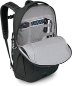 Osprey Ozone Laptop Backpack with Ventilated AirScape™ Backpanel - Lightweight Travel Backpack with 16” Laptop Sleeve - Carry-On Compatible Travel Bag for Men and Women, Black