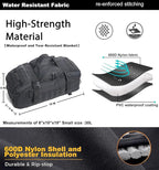 Miramrax Travel Duffle Bag Backpack for Men - Large Tactical Bags Weekender Gym Bag for Overnight Traveling Military Workout Deployment Sports (Black, 25L)