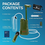 Survivor Filter PRO - Hand Pump Camping Water Filtration System Survival - Water Purifier Survival