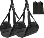 2 Pack Airplane Foot Hammock Travel Footrest - Long Flight Must Haves - Foot Rest for Air Travel,Essentials for Travel & Home (Black)