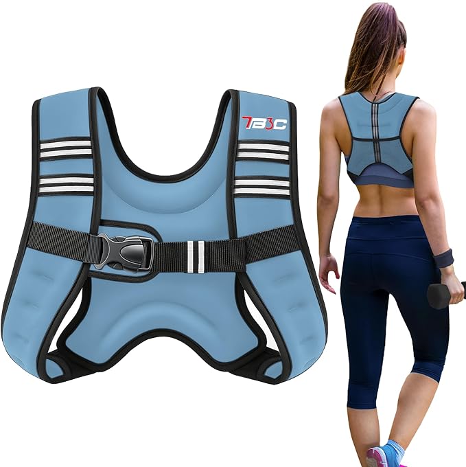 Weighted Vest Woman - Womens Weight Vest for Walking, Strength Training Weight Vests for women, Reflective Stripe Fitness Vest for Workout Running Jogging