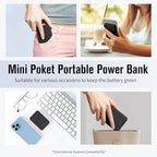 S22 Portable Charger, Mini Colorful Power Bank, PowerNano, 5000mAh External Battery Pack Compatible with iPhone 15/14/13/12/11/X All Series and Android Phone