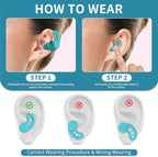 Swimming Ear Plugs for Adults, 6 Pairs Reusable Silicone Waterproof Colorful Swim Earplugs for Swimming Showering Snorkeling Surfing and Water Sports, Water Ear Plugs for Men and Women