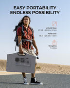 200W Solar Panel, BigBlue SolarPowa 200 Solar Panel Charger with Kickstand for Camping, IP68 Waterproof, Portable and Lightweight, 25% Solar Efficiency, DC5521/8020/7909/ XT60 Plug for Power Station