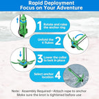 Alpinista Kayak Anchor, 3.5 lb Paddle Board Anchor Kit with 40 ft Marine Rope for Kayak, Canoes, SUP, Fishing, and Paddleboard Accessories