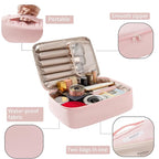 Queboom Travel Makeup Bag Cosmetic Bag Makeup Bag Toiletry bag for women and men(Pink)