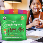 Wedderspoon Organic Manuka Honey Pops for Kids, Variety Pack 24 (Pack of 1)