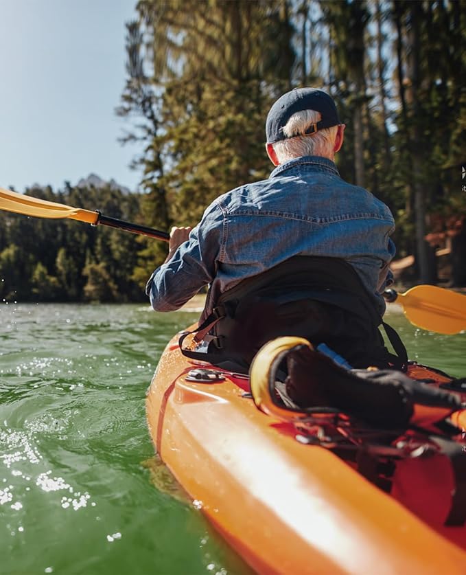 WOOWAVE Kayak Seat Padded Deluxe Paddleboard Seat Adjustable Boat Seat Cushioned Fishing Seat High Back Comfortable Backrest Support for Universal Sit