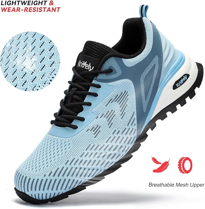 Kricely Men's Trail Running Shoes Non Slip Hiking Shoes Tennis Shoes Fashion Sneakers Workout Footwear