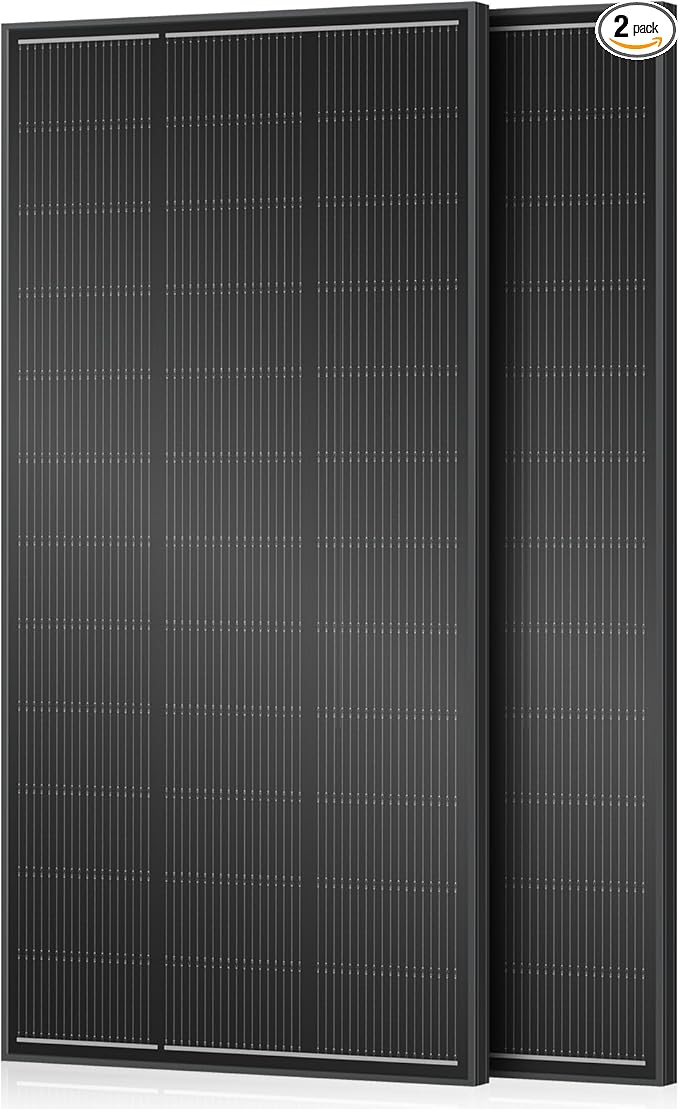 18BB 400 Watt Solar Panel, 2pcs 200W N-Type Solar Panels, 25% High-Efficiency Monocrystalline Module PV, for 12V/24V Battery, Home, Trailer, Camping, Marine, Boat, Farm, RV and Off-Grid