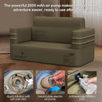 Inflatable Couch Multifunctional Durable Inflatable Sofa with Built in Pump Inflatable Furniture Portable Blow Up Couch for Camping Backyard Outdoor Glamping Inflatable Chair Movie Loveseat