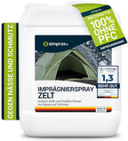 simprax® Tent Waterproofing Spray - Certified Eco-Friendly, UV-Stable & Biodegradable Waterproof Spray | Made in Germany | Waterproofing Spray Enhances Water-Repellency for Tent & Technical Textiles