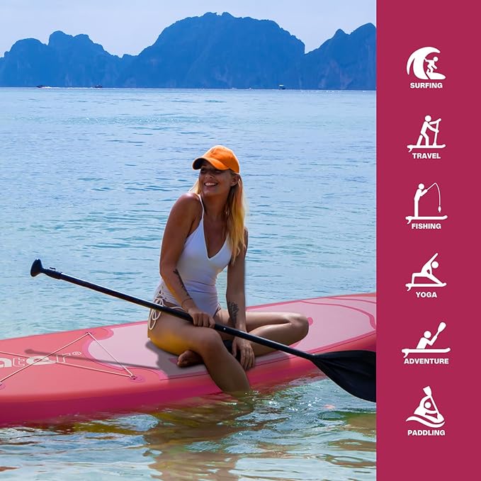 FunWater Inflatable Stand Up Paddle Board 10'/10'6"/11'/11'6" Paddle Board for Adults & Youth, Paddleboards Inflatable with Premium SUP Accessories, Wide Stable, Non-Slip Comfort Deck