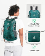 WATERFLY Lightweight Packable Hiking Backpack: 30L Foldable Travel Daypack Ultralight Camping Day Pack for Woman Man