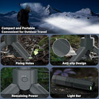 Telescopic Camping Light - 10500mAh Rechargeable Camping Lantern with Storage Bag, Dimmable Magnetic Tent Lamp, Waterproof Camp Light Outdoor Work Emergency Lights for Home Power Outage, Hiking -Gray