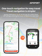 iGPSPORT BSC200S GPS Bike Computer, Wireless Route Navigation 2.4'' Screen Bluetooth ANT+ Cycle Computer IPX7 Waterproof