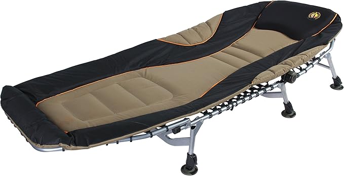Bushtec Camping Cot & Lounger – Adjustable Outdoor Bed with Spacious Padded Comfort, Easy to Fold, UV/Fire Resistant, 83"in x 31"in