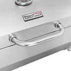 Royal Gourmet GT1001 Stainless Steel Portable Grill, 10000 BTU BBQ Tabletop Gas Grill with Folding Legs and Lockable Lid, Outdoor Camping, Deck and Tailgating, Silver