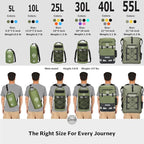 STOVER 5/10/25/30/40/55L Waterproof Backpack- Floating Dry Bag for Kayaking, Travel, Beach, Hiking, & Camping, Men/Women