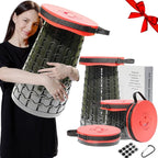 ALEVMOOM Upgraded 19.7" Portable Collapsible Folding Stool Retractable Telescoping Foldable Stool for Adults Heavy Duty Camping Sturdy with Max Load Capacity 1000lbs for Outdoor Fishing Hiking BBQ