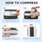 6 Set Compression Packing Cubes for Travel Essentials,Compressible Expandable Packing Cubes for Suitcase,OlarHike Luggage Organizer Bags for Travel,Handy Helper for Organizing Clothes(Black)