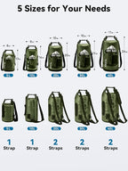 HEETA Dry Bag Waterproof for Women Men, 5L/10L/20L/30L/40L Roll Top Lightweight Dry Storage Bag Backpack with Phone Case for Travel Swimming Boating Kayaking Paddle Board Camping Beach Accessories