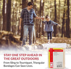 Ever Ready First Aid Triangular Bandage, 40" x 40" x 56", 12 Count- 100% Cotton