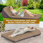 Inflatable Camping Air Mattress with Adjustable Backrest-Inflatable Lounge Sofa Chair Single Portable Bed for Home or Outdoor Relaxing